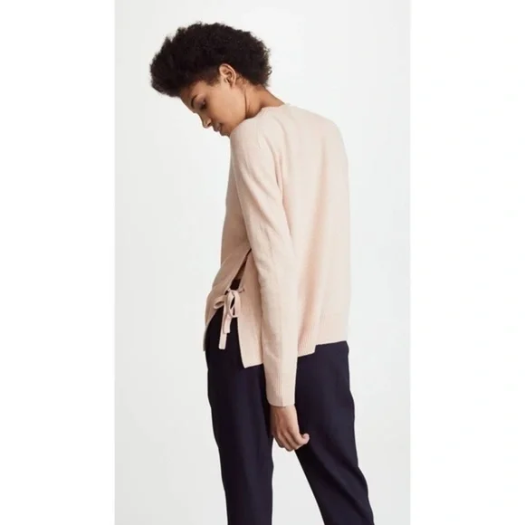 Vince • Baby Pink Side Tie Sweater - Picture 4 of 11
